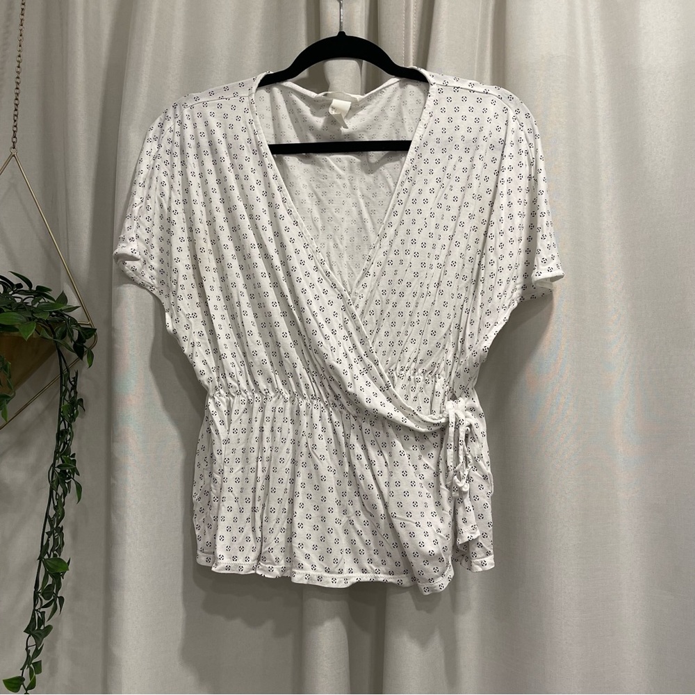 H&M Short Sleeve Wrap Top